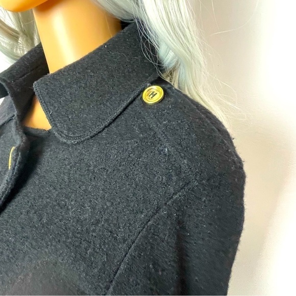 Sandro Military Style Wool Jacket – Black, Size Large - Picture 6 of 13